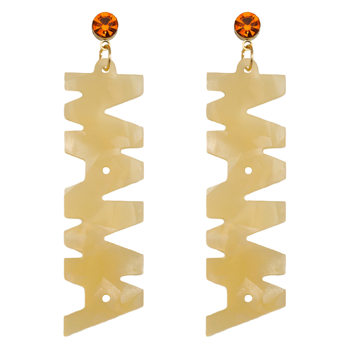 Wholesale Diamond letter link earrings